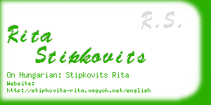 rita stipkovits business card